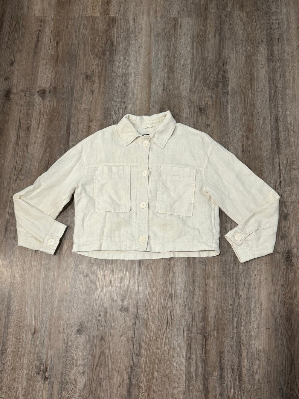 ZARA Women’s Linen Crop Jacket Size Small